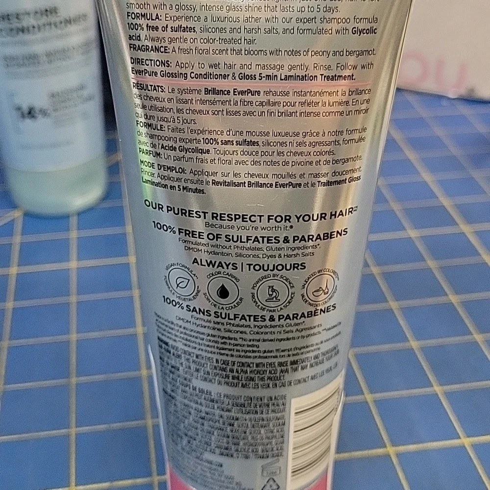 L'Oreal EverPure Sulfate-Free Glossing Shampoo 200ml New Tube